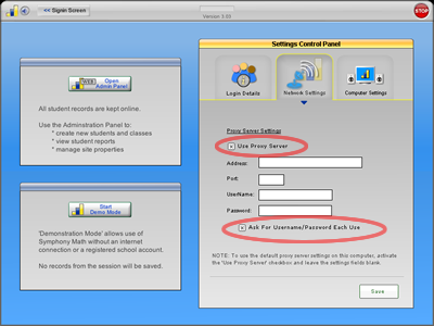network settings box
